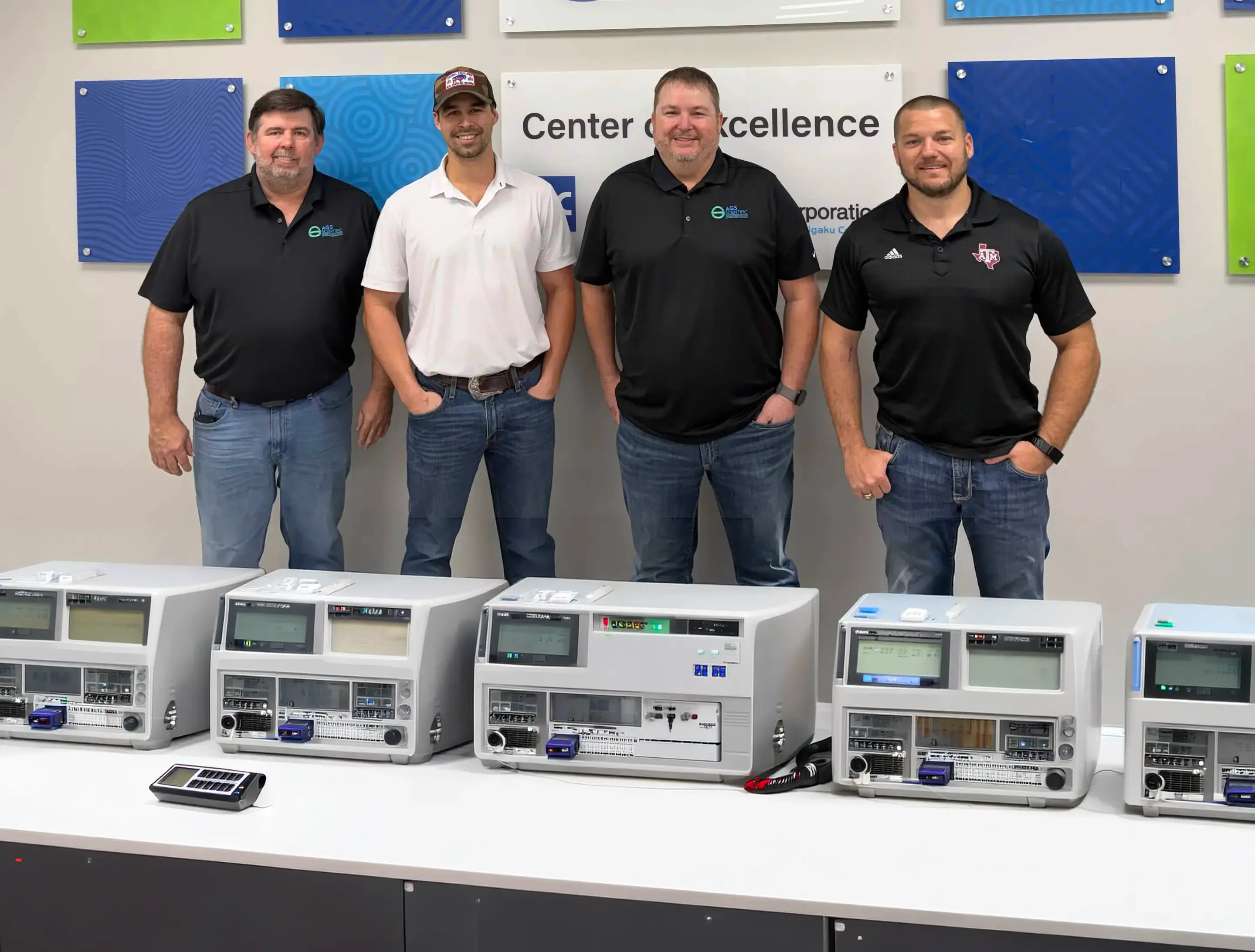 AGS Scientific team with mercury analyzer instruments at the Center of Excellence