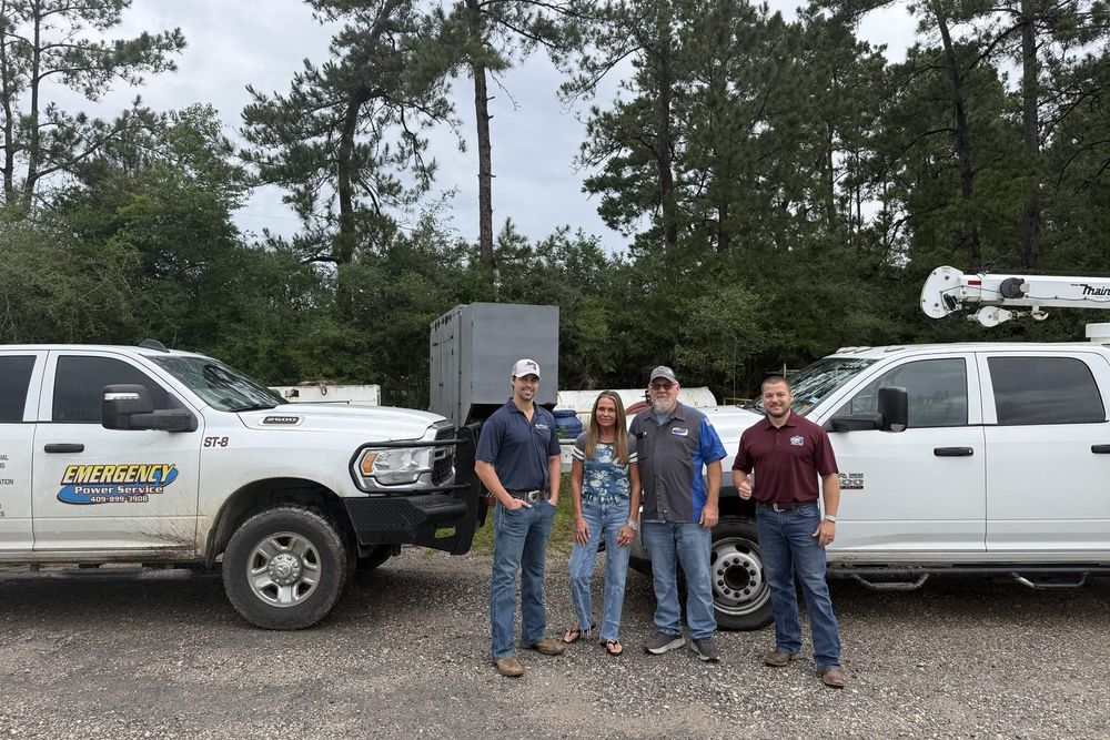 Emergency Power Service and Buffalo Power Solutions leadership on site in Beaumont, Texas